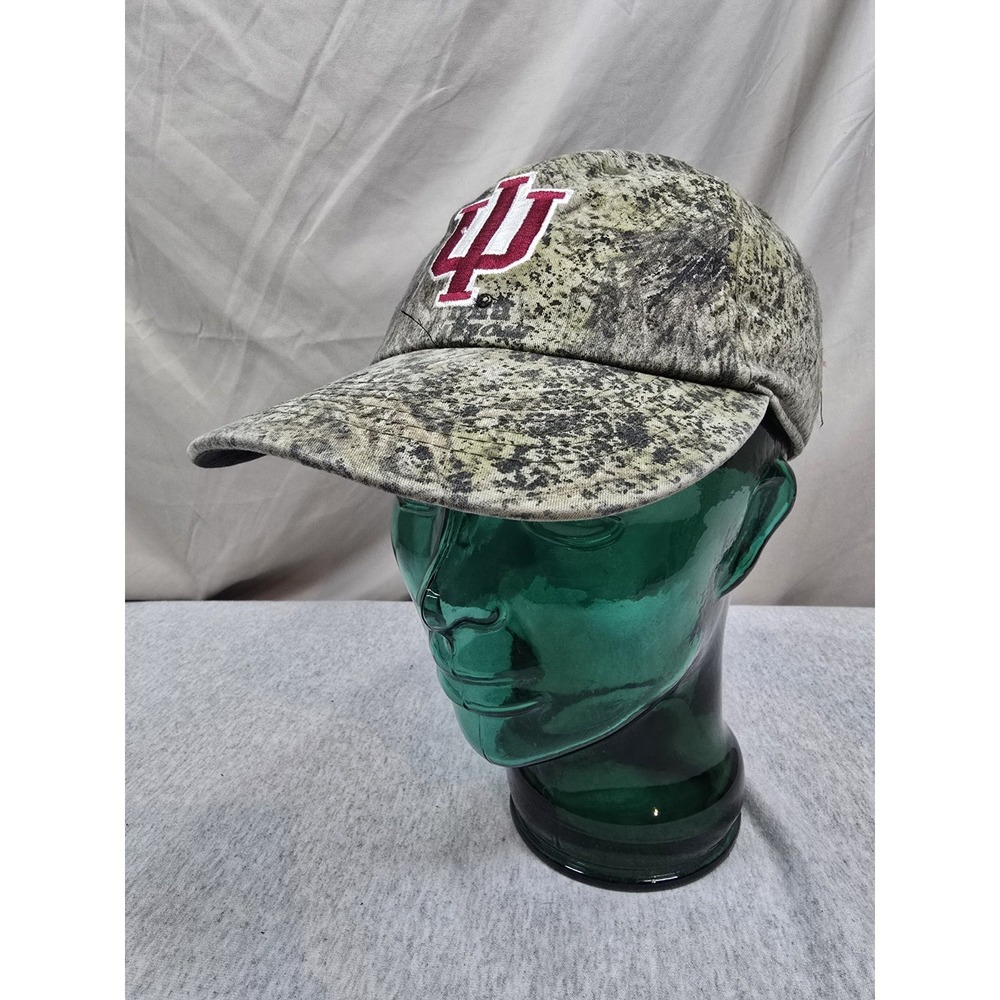 Unisex Adj Strapback Captivating Headgear Camo Indiana University IU Logo Hat